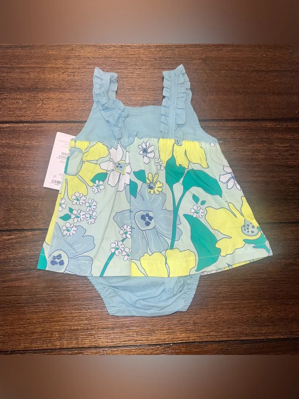 Carter's Floral Sundress Bodysuit - Blue, Yellow & Green